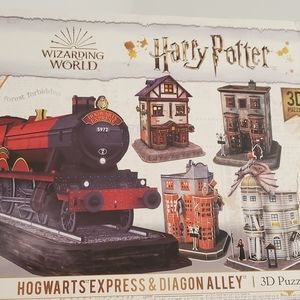 harry potter wizarding world hogwarts express & diagon alley 3d puzzle